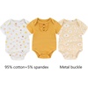 Ruliby Baby Bodysuits and Zip Romper Pants Set Cotton Newborn Clothes | Unisex outfits layette gift bundle set,short sleeved, long sleeved mixed snap button and 2-way zip romper(Cute Animal/Apricot/Yellow/Khaki)