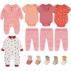 Coral Pink Ribbed Set + Deer