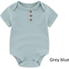 Ruliby Newborn Baby Bodysuit 5 Pack Soft Ribbed One-Piece Outfit Clothes Sets 0-12 Month(Blue Bodysut 5-piece Khaki/Green/Blue)