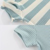 Ruliby Newborn Baby Bodysuit 5 Pack Soft Ribbed One-Piece Outfit Clothes Sets 0-12 Month(Blue Bodysut 5-piece Khaki/Green/Blue)