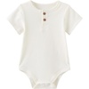 Ruliby Newborn Baby Bodysuit 5 Pack Soft Ribbed One-Piece Outfit Clothes Sets 0-12 Month(Green Bodysut 5-piece Beige/Green/White)