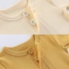 Ruliby Newborn Baby Bodysuit 5 Pack Soft Ribbed One-Piece Outfit Clothes Sets 0-12 Month(Yellow Bodysut 5-piece Beige/Yellow/White)