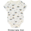 Ruliby Baby Bodysuit and Pant Set 6-pcs Ribbed Soft Infant Boy Girl Clothes(Dinosaur Grey Blue Set 6 Pieces)