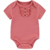 Ruliby Baby Bodysuit and Pant Set 6-pcs Ribbed Soft Infant Boy Girl Clothes(Light Red Set 6 Pieces)