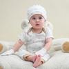 Ruliby Baby Bodysuit and Pant Set 10-pcs Cotton Soft Newborn Clothes Outfit(Khaki Stripe Set 10 Pieces)
