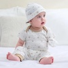 Ruliby Baby Bodysuit and Pant Set 10-pcs Cotton Soft Newborn Clothes Outfit(Khaki Stripe Set 10 Pieces)