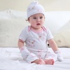 Ruliby Baby Bodysuit and Pant Set 10-pcs Cotton Soft Newborn Clothes Outfit(Pink Bunny Set 10 Pieces)