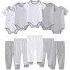 Light Gray Star Stripe Set 10 Pieces