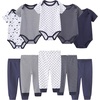 Navy Blue Striped Set 10 Pieces