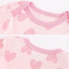 Ruliby Baby Bodysuit Newborn Boy Girl Clothes Soft Rib Short Sleeve Romper(Love/Pink/Stripes)